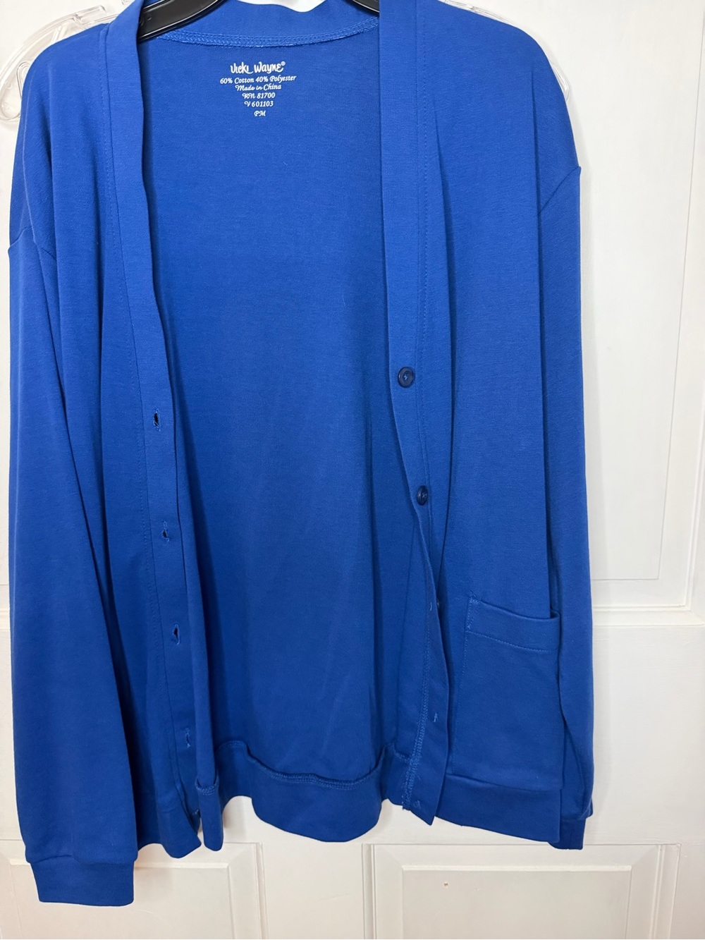 Vicki Wayne Women's Royal Blue Button-Front Cardigan